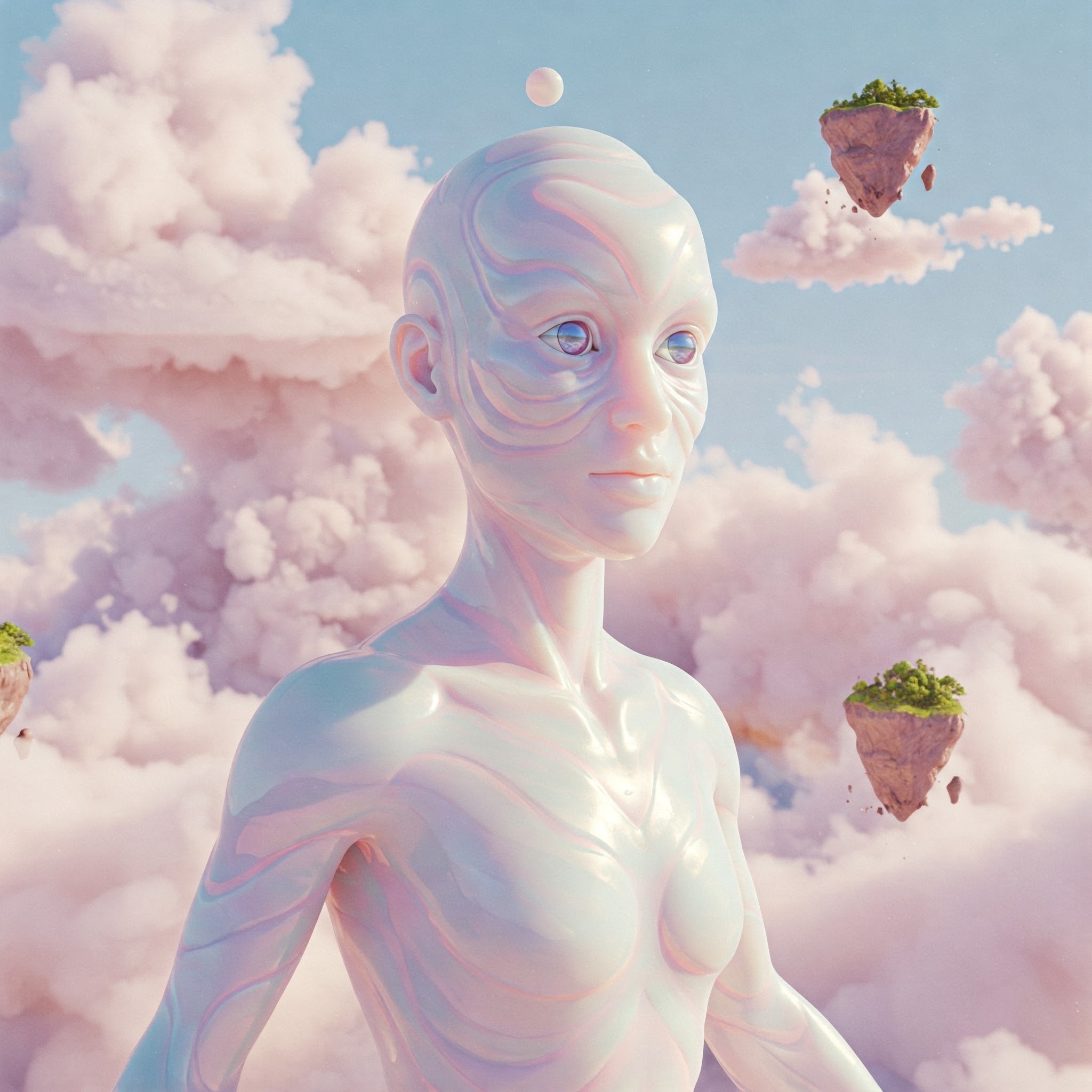 photo of Ethereal Being in a Dreamlike Sky